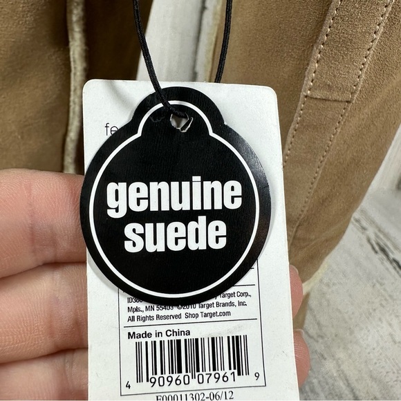 NEW Xhilaration Kameke Suede Faux Sherpa Lined Tall Boots #34 - Picture 5 of 10